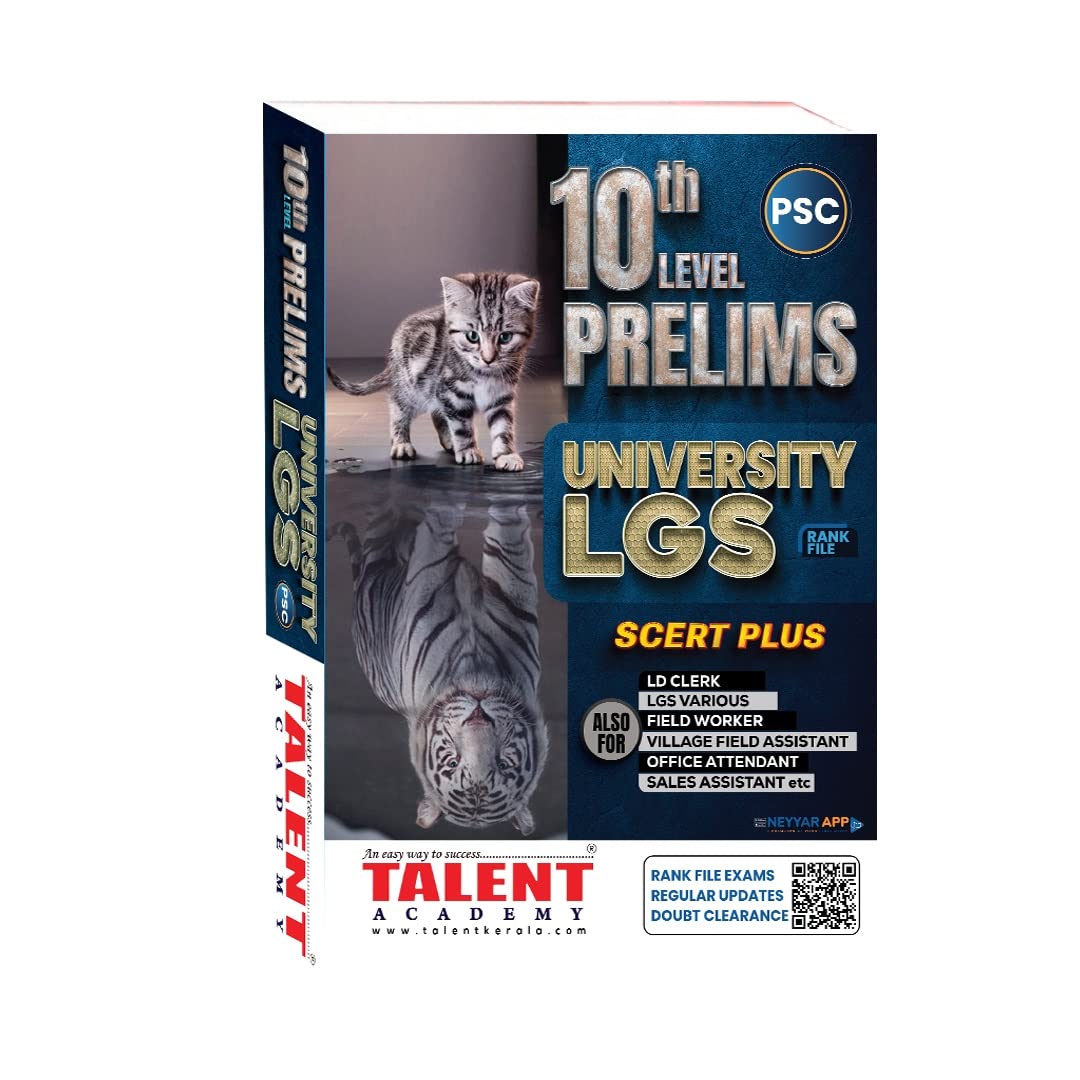 Kerala PSC 10th Level Prelims University LGS Rank File Book by Talent Academy