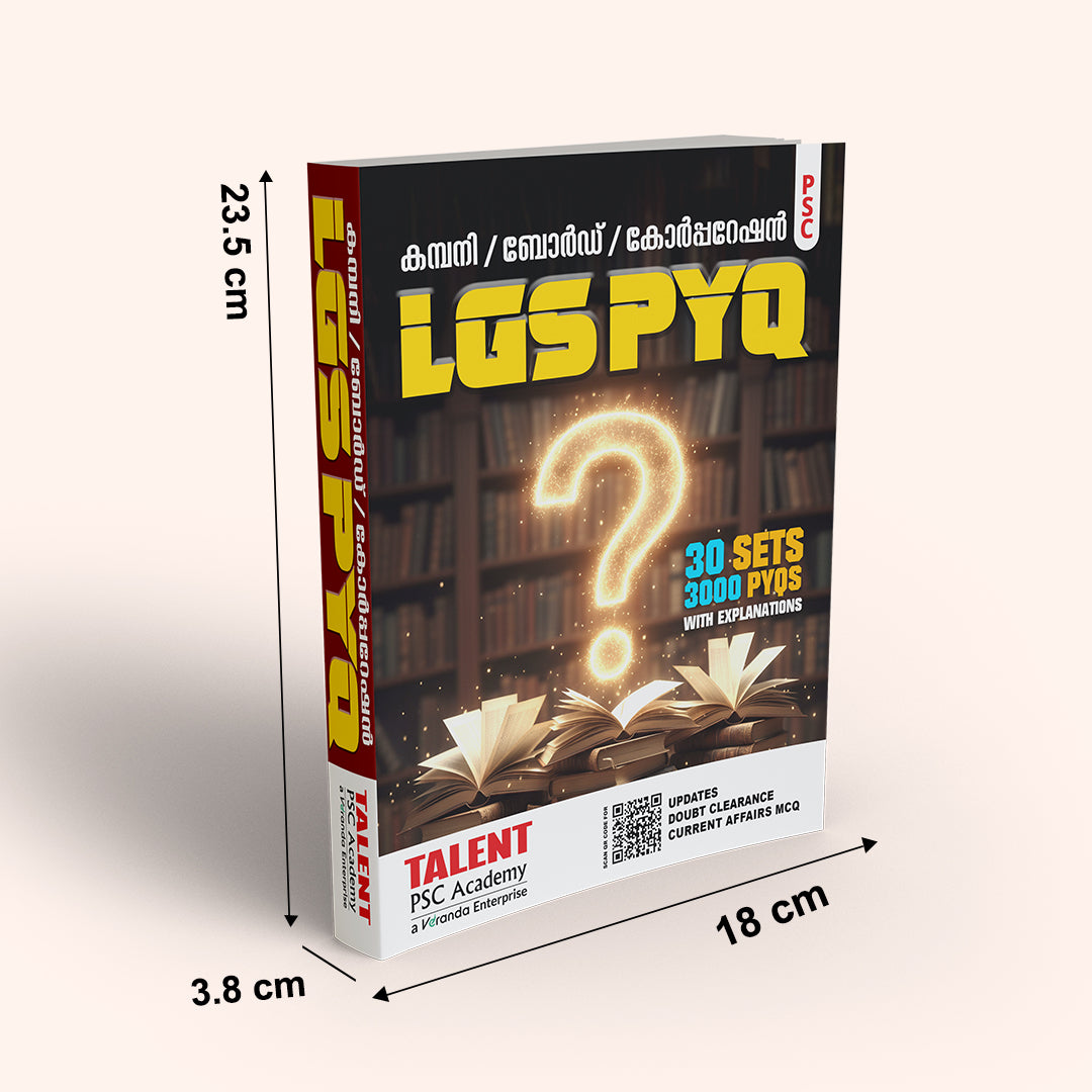 Kerala PSC Company/Board LGS Previous Year Questions Book by Talent Academy