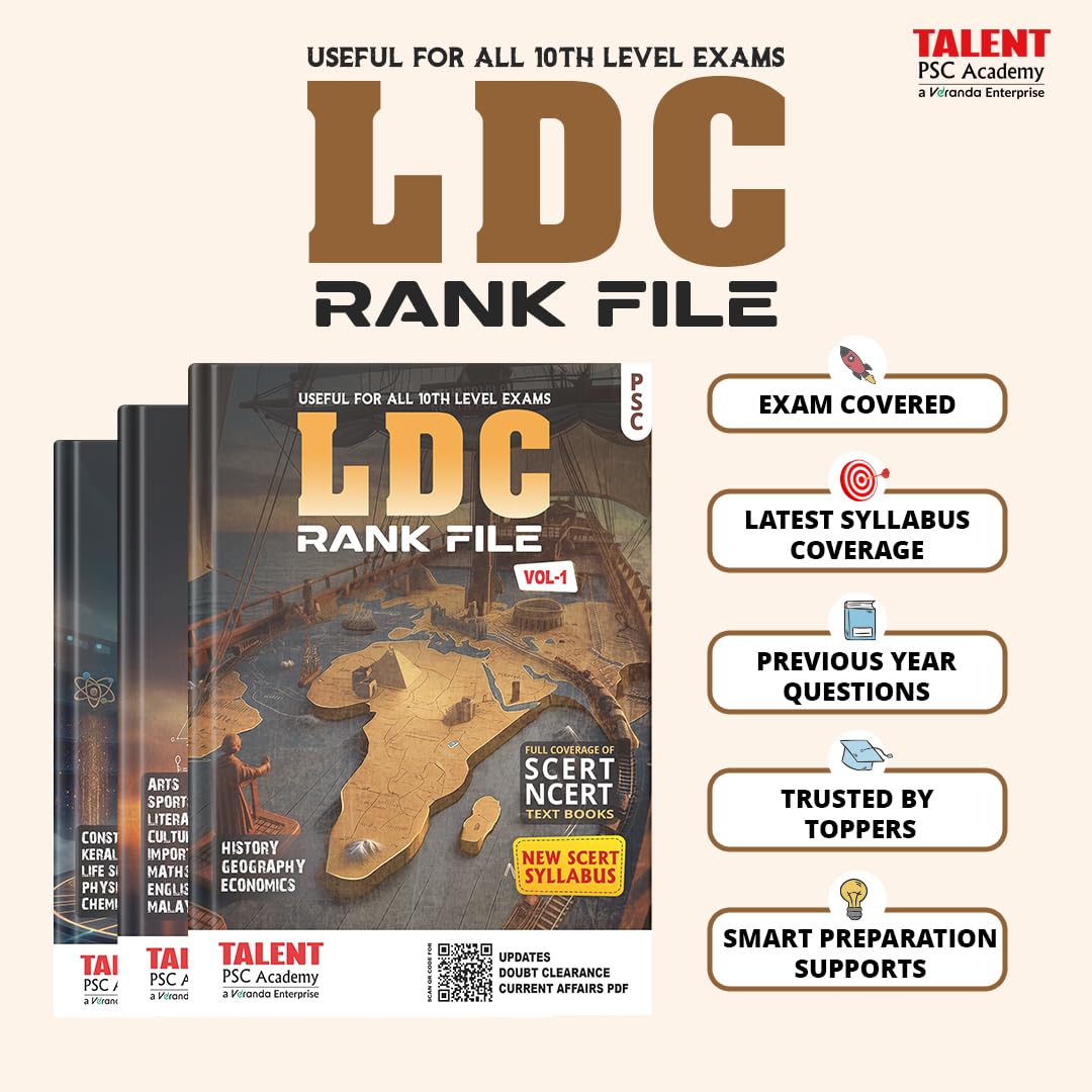 Kerala PSC LDC Rank File 3 Volume Book by Talent Academy