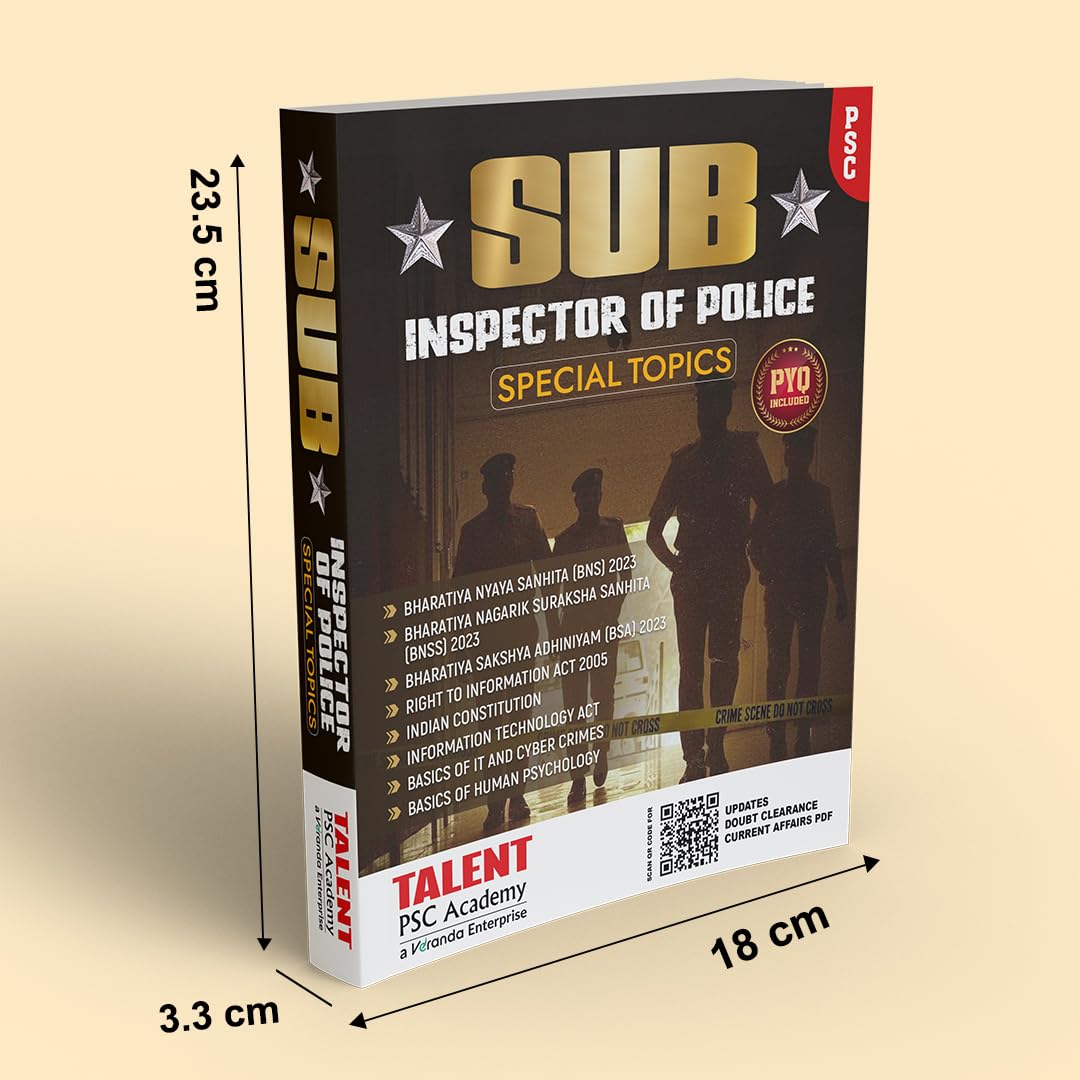 Kerala PSC Sub Inspector Of Police Special Topics Book by Talent Academy