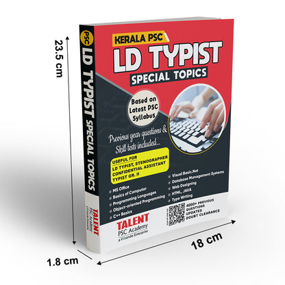 Kerala PSC LD Typist Special Topics 2024 Book by Talent Academy