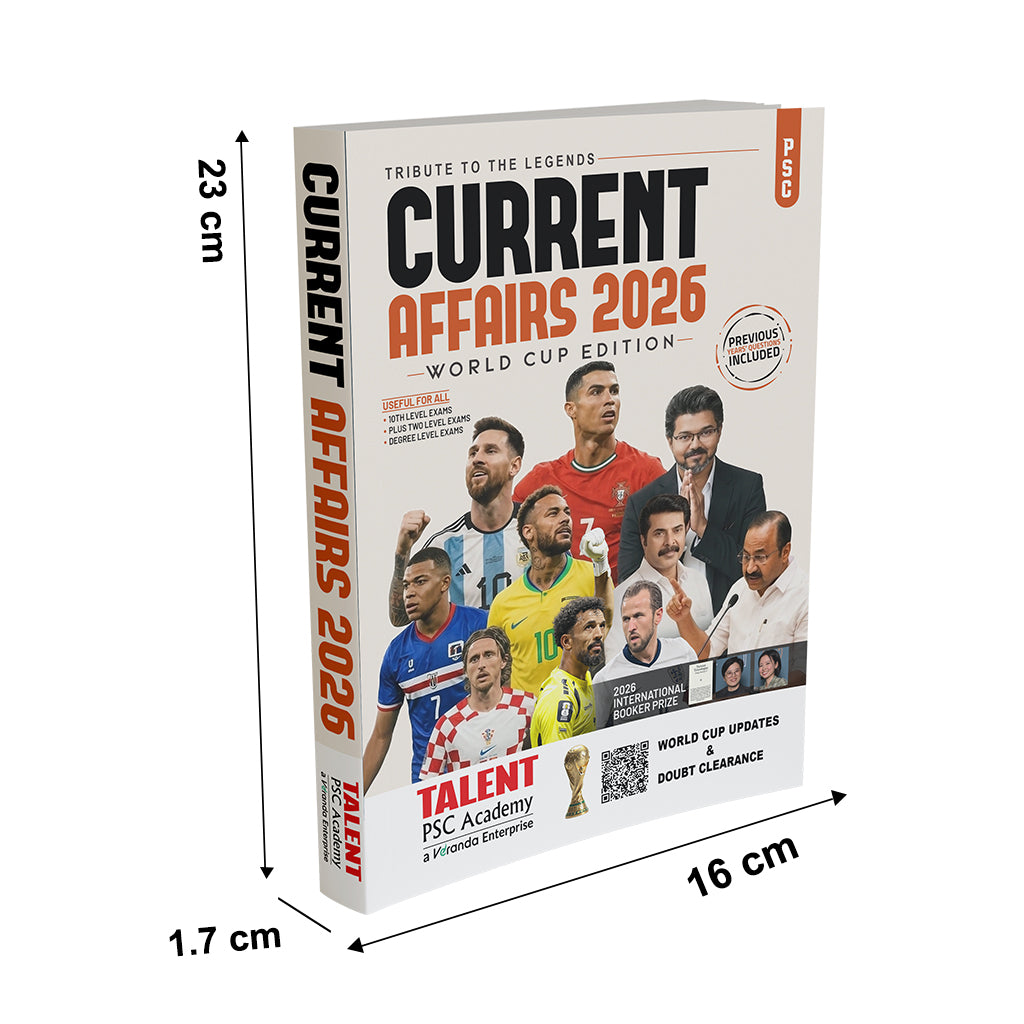 Kerala PSC Current Affairs Special Edition Latest Updates Book Previous Year Questions for All Levels By Talent Academy