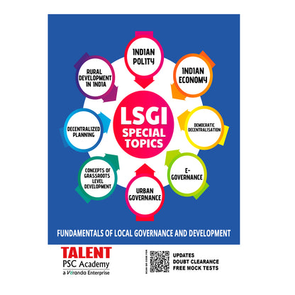 Kerala PSC LSGI SPECIAL TOPICS 2024 Book by Talent Academy