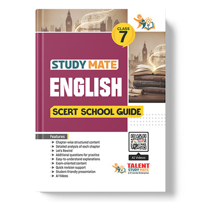 Talent Study Mate SCERT Class 7 English School Guide | 2026–2027 Edition | 1 Volume Complete Guide with New SCERT Syllabus for Class 7 Exams