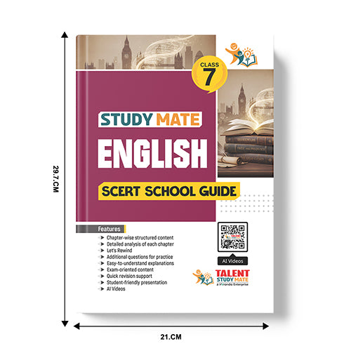 Talent Study Mate SCERT Class 7 English School Guide | 2026–2027 Edition | 1 Volume Complete Guide with New SCERT Syllabus for Class 7 Exams
