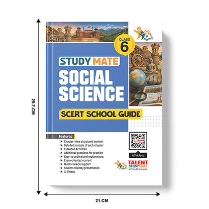 Talent Study Mate SCERT Class 6 Social Science School Guide | 2026 – 2027 Edition | 1 Volume Full Guide with New SCERT Syllabus for Class 6 Exams