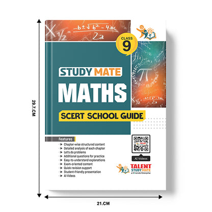 Talent Study Mate SCERT Class 9 Maths School Guide | 2026–2027 Edition | 1 Volume Complete Guide with New SCERT Syllabus for Class 9 Exams