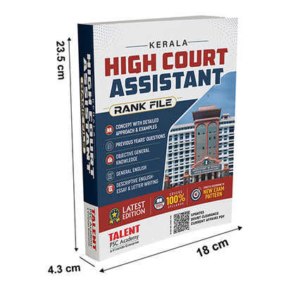 Kerala PSC High Court Assistant Rank File Latest Edition 2026 Book By Talent Academy