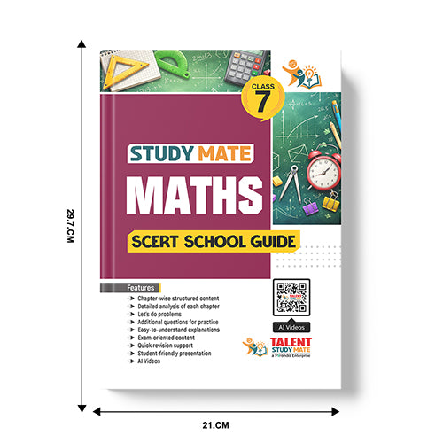 Talent Study Mate SCERT Class 7 Maths School Guide | 2026–2027 Edition | 1 Volume Complete Guide with New SCERT Syllabus for Class 7 Exams