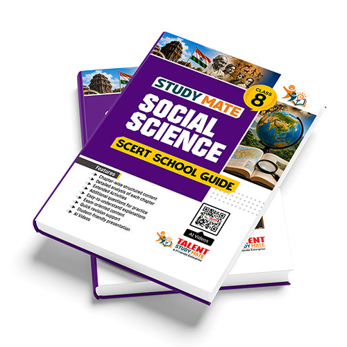 Talent Study Mate SCERT Class 8 Social Science School Guide | 2026–2027 Edition | 1 Volume Complete Guide with New SCERT Syllabus for Class 8 Exams