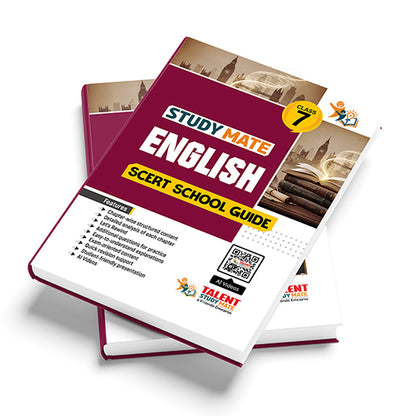Talent Study Mate SCERT Class 7 English School Guide | 2026–2027 Edition | 1 Volume Complete Guide with New SCERT Syllabus for Class 7 Exams