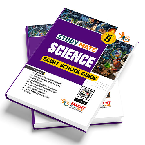 Talent Study Mate SCERT Class 8 Science School Guide | 2026–2027 Edition | 1 Volume Complete Guide with New SCERT Syllabus for Class 8 Exams