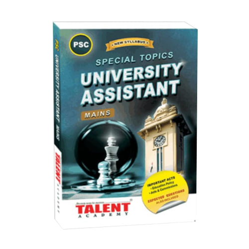 Kerala PSC University Assistant Mains Special Topics Book by Talent Academy
