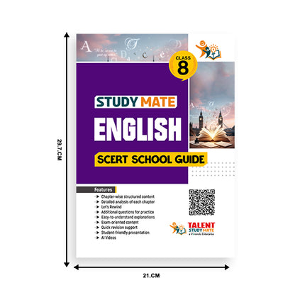 Talent Study Mate Class 8 English School Guide Book With New Kerala SCERT Syllabus