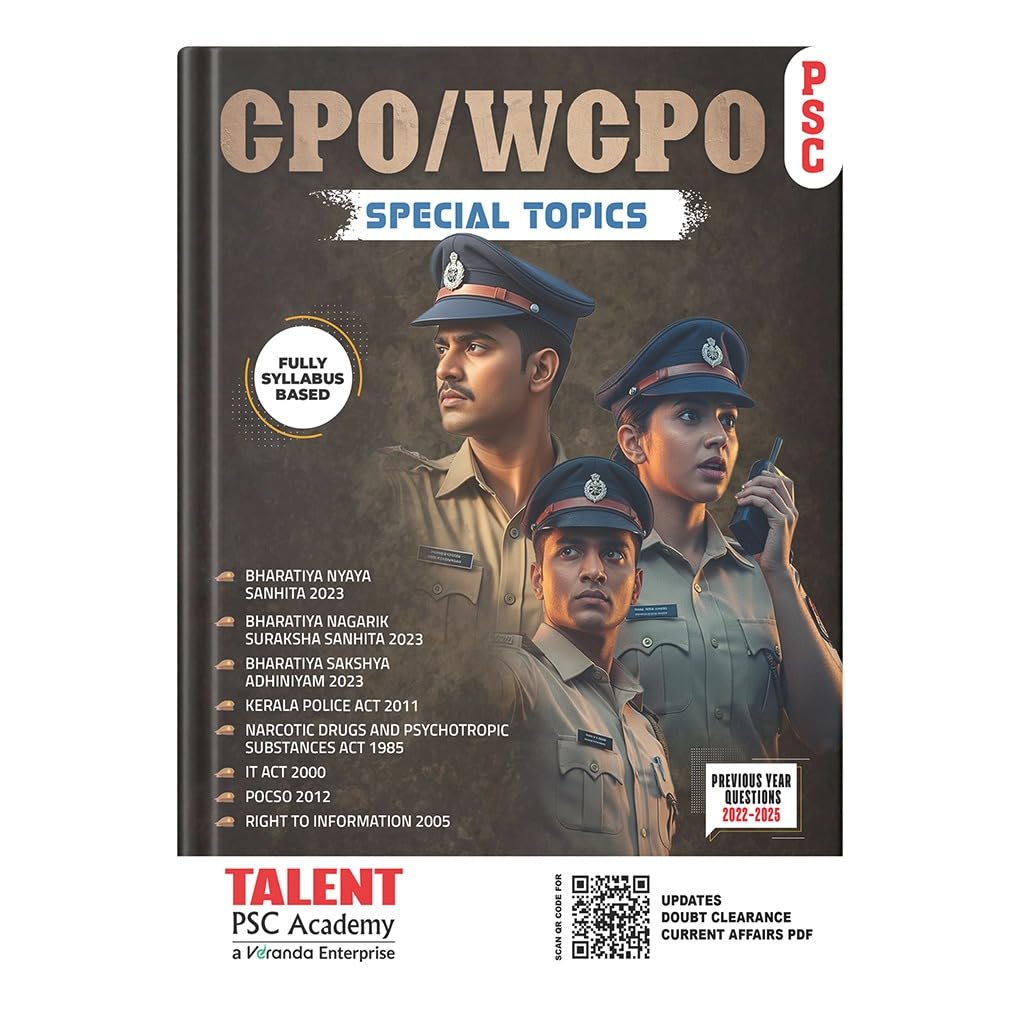 Kerala PSC CPO Special Topics Book by Talent Academy