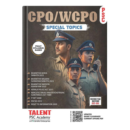 Kerala PSC CPO Special Topics Book by Talent Academy