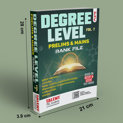 Kerala PSC Degree Level Prelims & Mains Rank File Book by Talent Academy