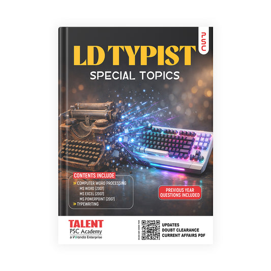 Kerala PSC LD Typist Special Topics Book by Talent Academy
