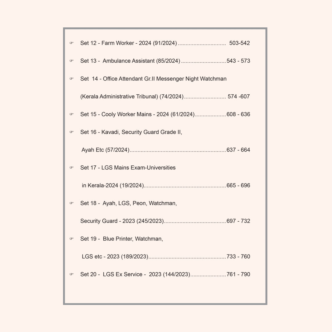 Kerala PSC Company/Board LGS Previous Year Questions Book by Talent Academy