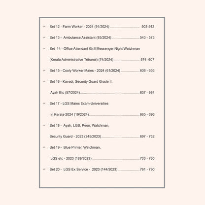 Kerala PSC Company/Board LGS Previous Year Questions Book by Talent Academy