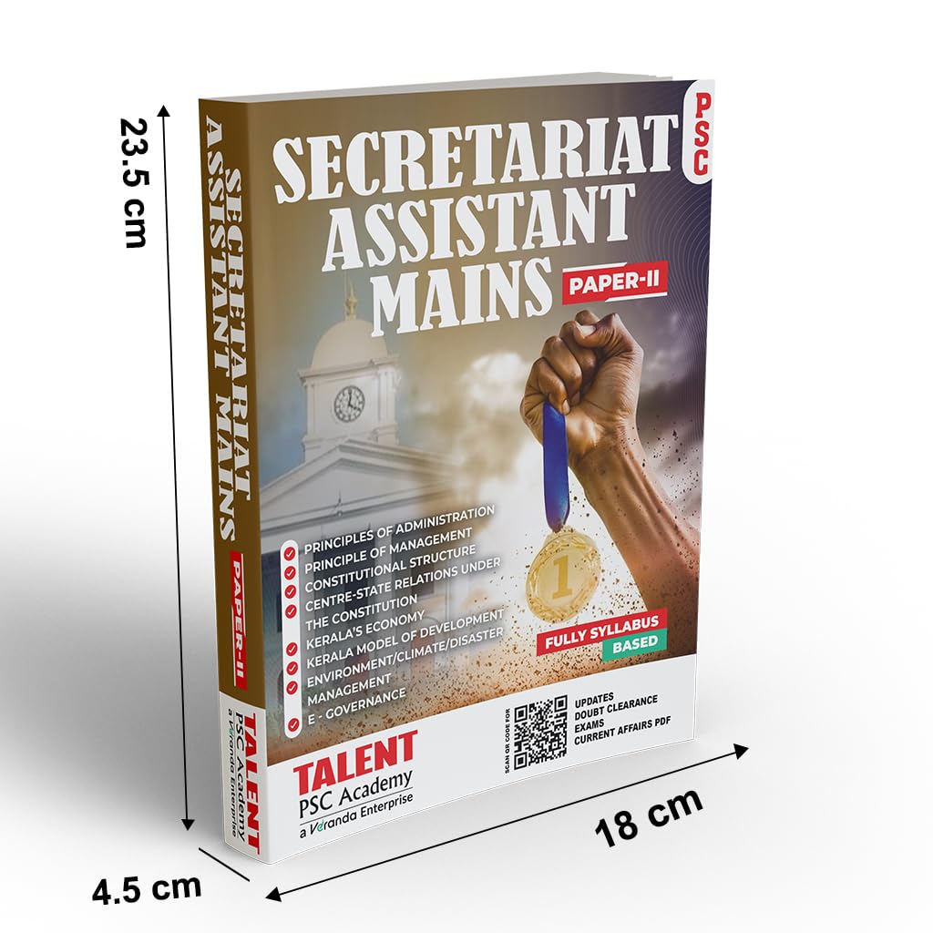 Kerala PSC Secretariat Assistant Mains English Paper II – Special Topics Book by Talent Academy
