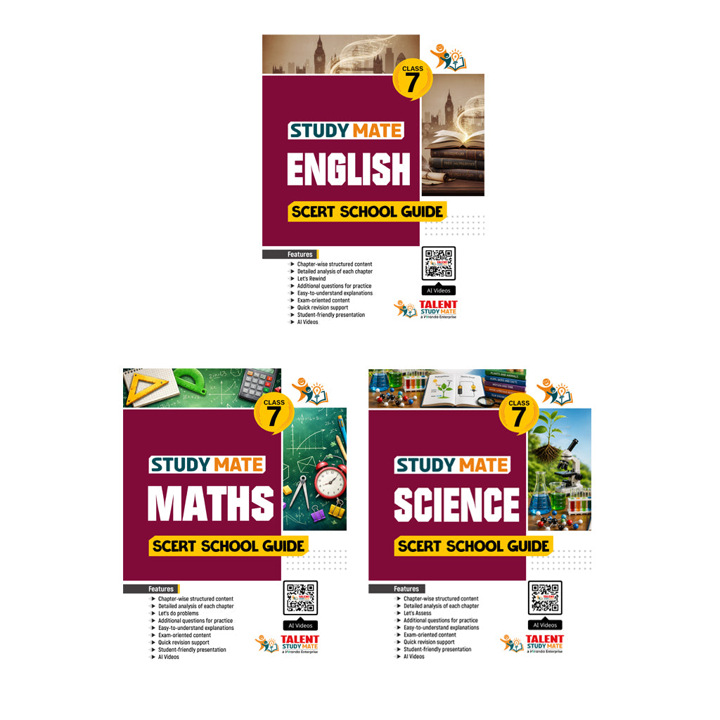 Talent Study Mate Class 7 combo School Guide With New Kerala SCERT Syllabus