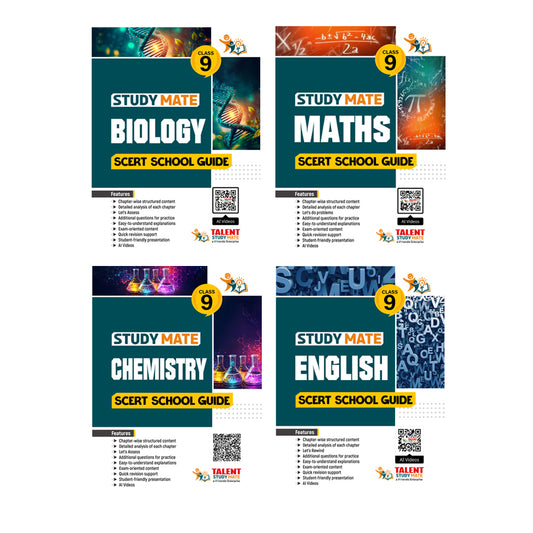 Talent Study Mate Class 9 combo School Guide Book With New Kerala SCERT Syllabus