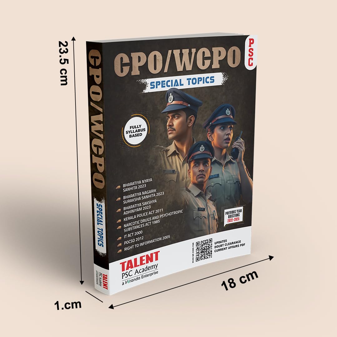 Kerala PSC CPO Special Topics Book by Talent Academy