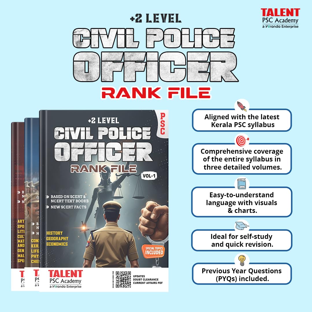 Kerala PSC CPO Rank File 3 Volume Book By Talent Academy