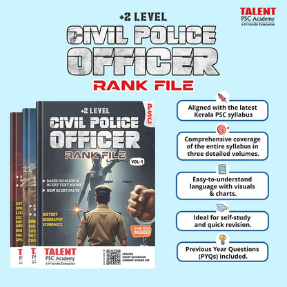 Kerala PSC CPO Rank File 3 Volume Book By Talent Academy