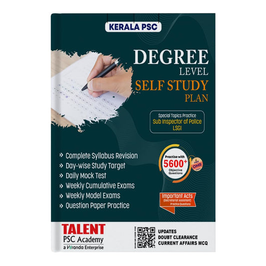 Kerala PSC Degree Level Self Study Plan Books By Talent Academy