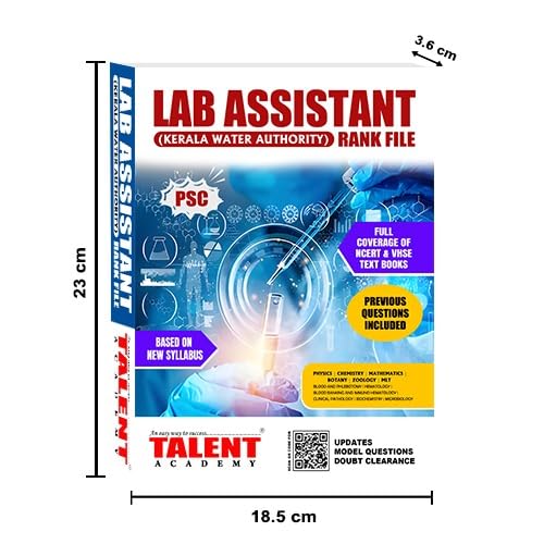 Kerala PSC Water Authority Lab Assistant Rank File Book By Talent Academy