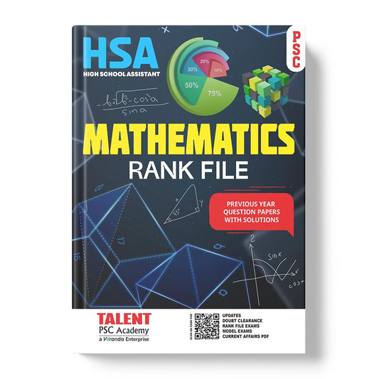 Kerala PSC HSA Mathematics Rankfile Books By Talent Academy