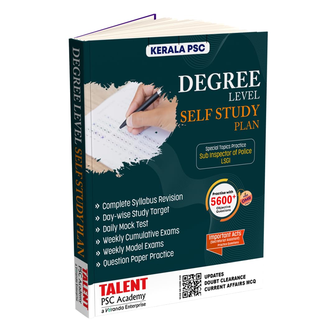Kerala PSC Degree Level Self Study Plan Books By Talent Academy