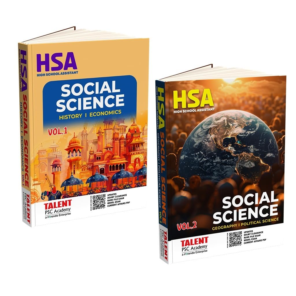 Kerala PSC HSA Social Science Rank File Books By Talent Academy