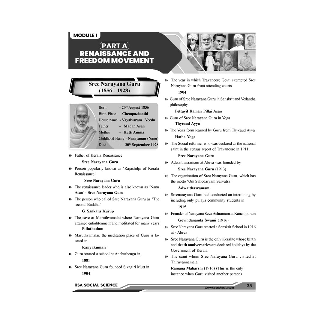 Kerala PSC HSA Social Science Rank File Books By Talent Academy