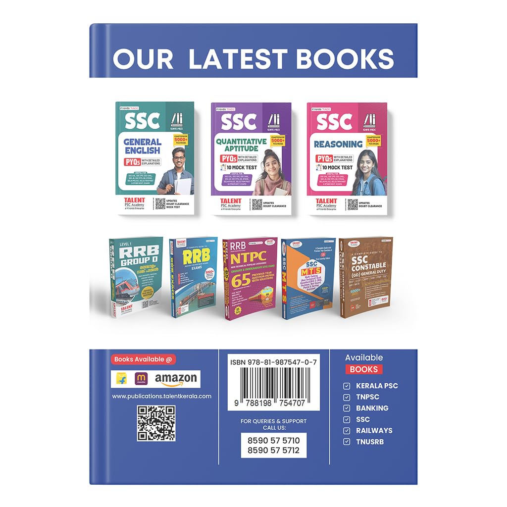Kerala PSC SSC General Studies Books By Talent Academy
