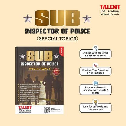 Kerala PSC Sub Inspector Of Police Special Topics Book by Talent Academy