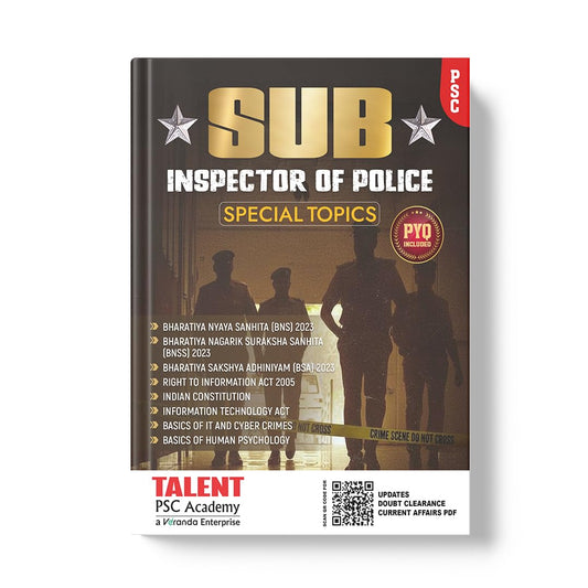 Kerala PSC Sub Inspector Of Police Special Topics Book by Talent Academy