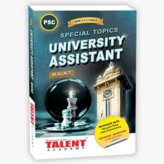 Kerala PSC University Assistant Mains Special Topics Book by Talent Academy